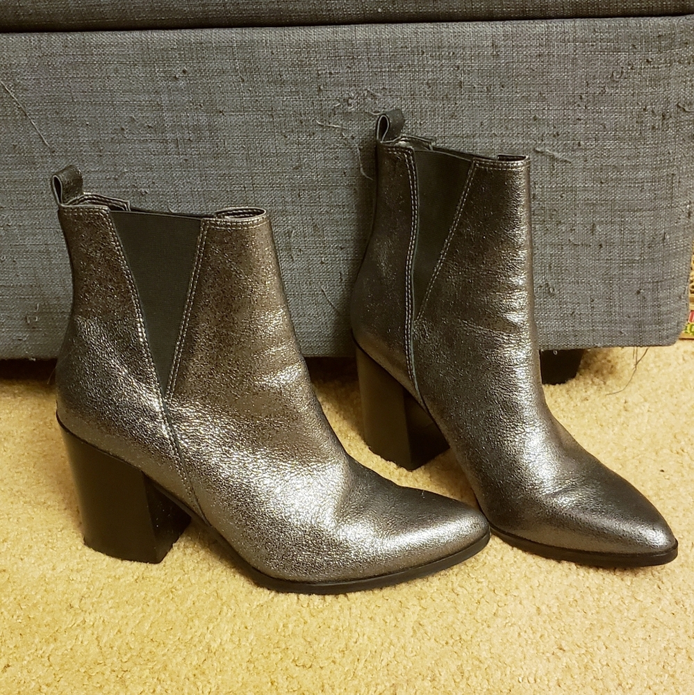 Sleek Silver Party Boots